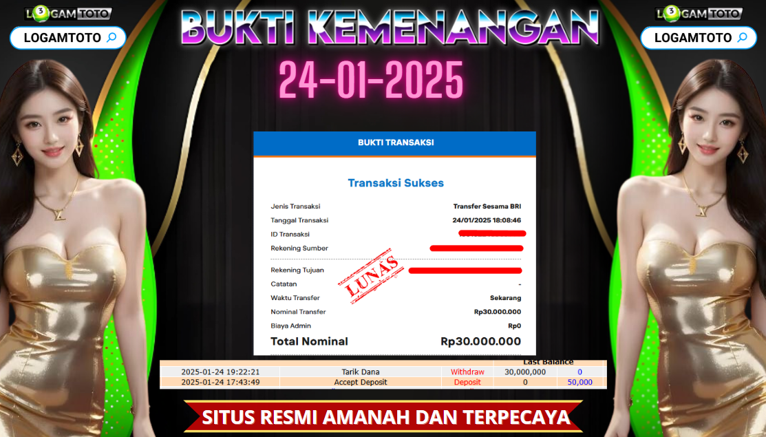 SELAMAT KEPADA MEMBER SETIA LOGAMTOTO BERHASIL JACKPOT DI PERMAINAN SLOT MAHJONG WINS3 BLACK SCATER